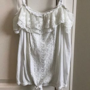 White lace tank top